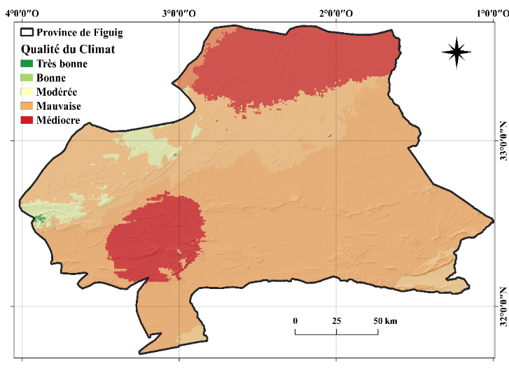 C:\Users\TOSHIBA\Desktop\تتمة خرائط الاطروحة\دراسة حول التصحر\Qualité du climat.png